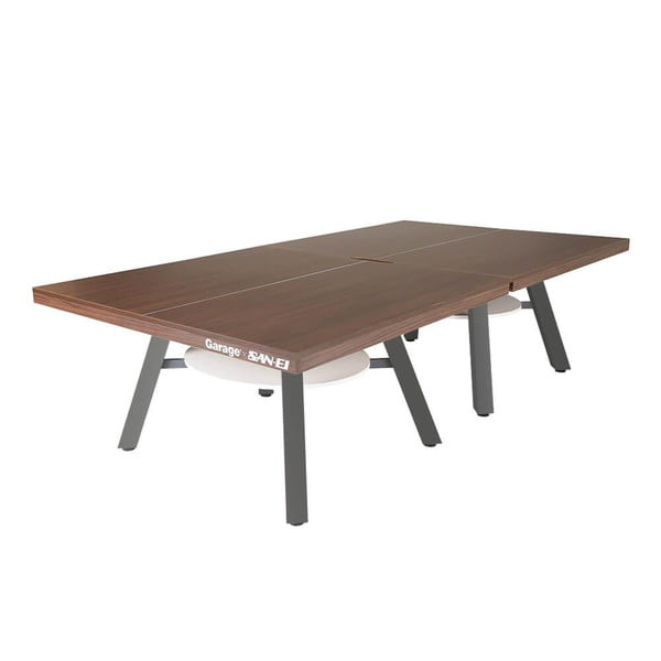 【組立設置込】 Garage ピンポンワークテーブル W1525×D1370×H760mm×2台 濃木目 同色2台セット(卓球台1台分) PW-1514HN: