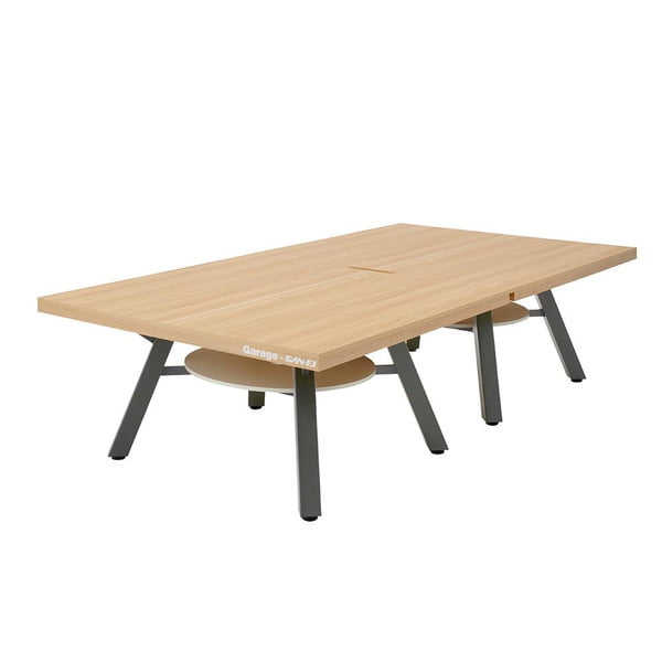 【組立設置込】 Garage ピンポンワークテーブル W1525×D1370×H760mm×2台 オーク 同色2台セット(卓球台1台分) PW-1514HN: