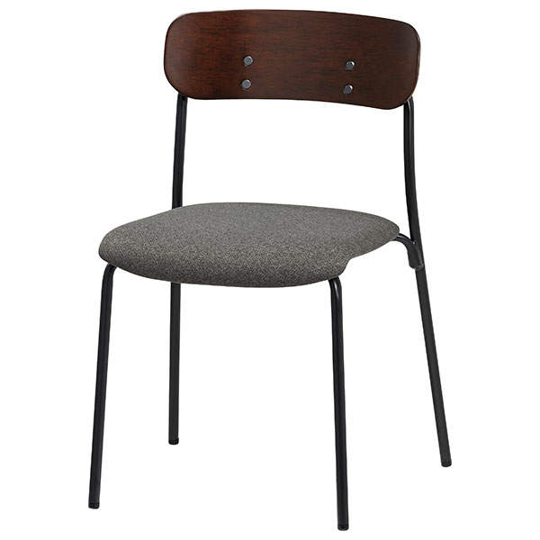 サンケイ スタッキングチェア ミーティングチェア 4本脚 布張り 背合板色ブラウン グレー CM113-MY-PST-MGR: