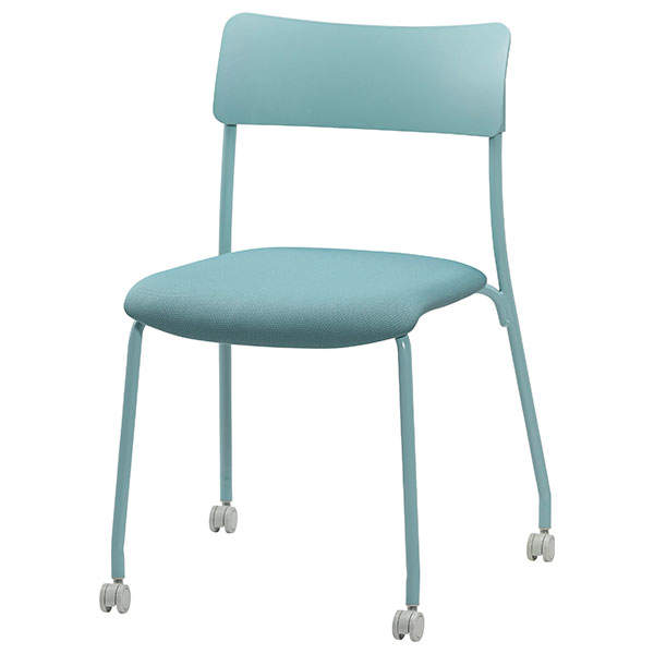 サンケイ スタッキングチェア ミーティングチェア キャスター付き 布張り ワントーン セージ CM102-MYC-PST-SJ: