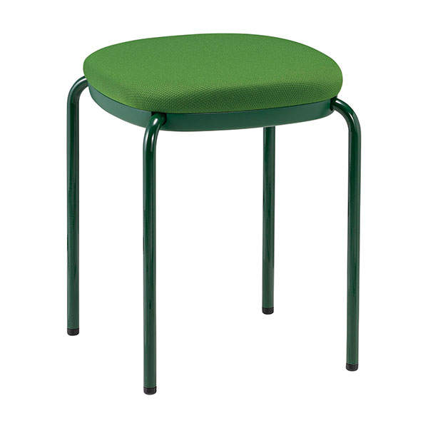 サンケイ スツール 4本脚 ワントーン スタッキング可 フォレストグリーン M-102-PST-FG: