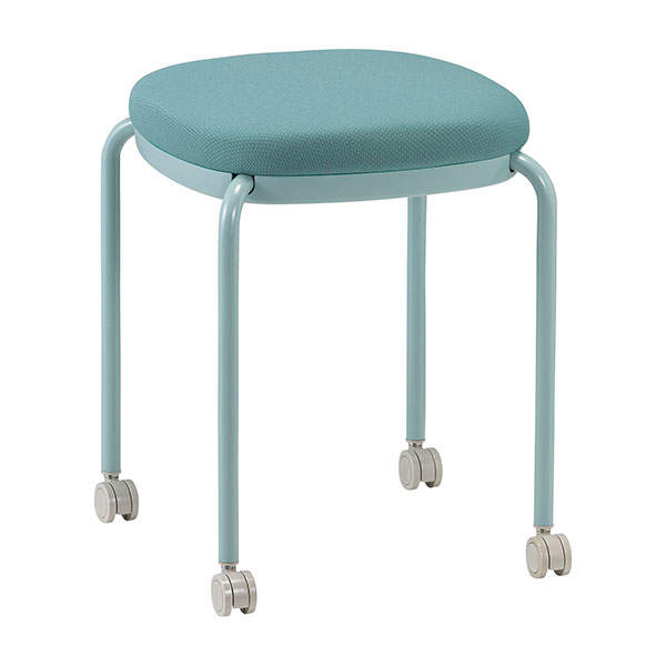 サンケイ スツール キャスター付き ワントーン スタッキング可 セージ M-102C-PST-SJ: