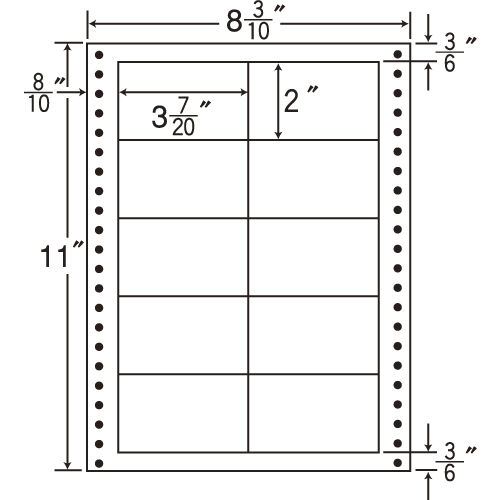 東洋印刷 タックシール nana 耐熱タイプ (連続ラベル) 500折 L8L