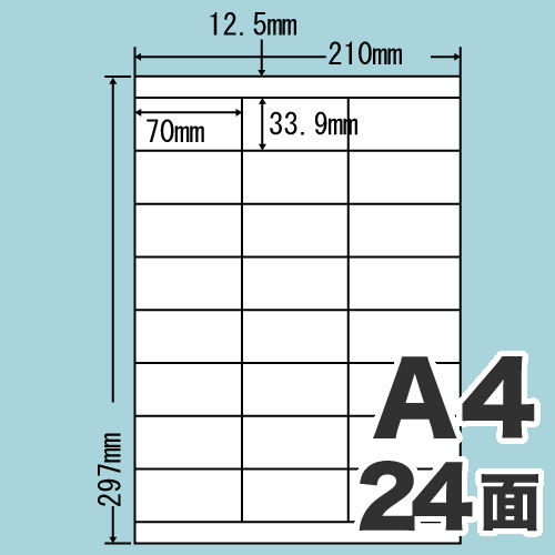 東洋印刷 ラベルシール nana 汎用タイプ A4 500シート LDZ24U
