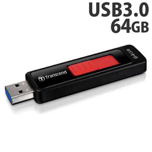トランセンド USBフラッシュメモリ USBメモリ USB 3.1 Gen 1 64GB スライド式 ブラック TS64GJF760