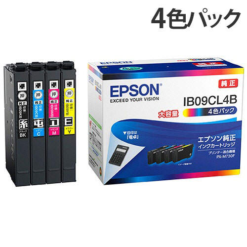 エプソン インクカートリッジ 電卓 IB09CL4B 純正品 大容量 4色パック
