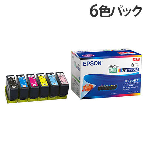 エプソン インクカートリッジ カニ KNI-6CL-M 純正品 BK増量 6色パック