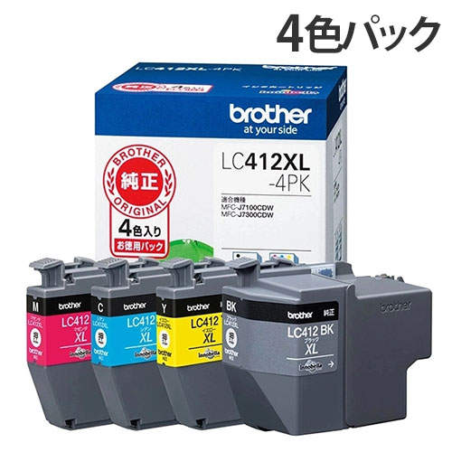 ブラザー インクカートリッジ LC412XL-4PK 純正品 大容量 4色パック