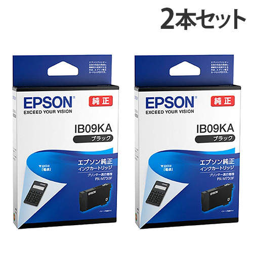 エプソン インクカートリッジ 電卓 IB09KA 純正品 ブラック 2本セット