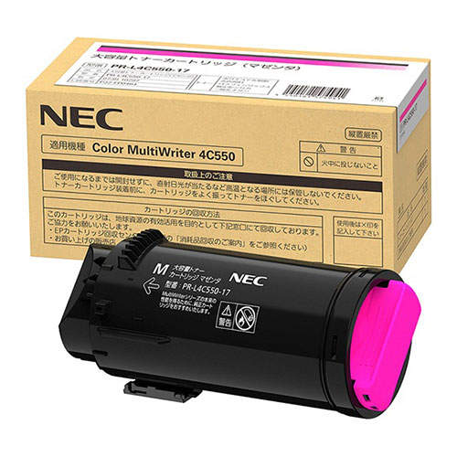NEC トナーカートリッジ PR-L4C550-17 純正品 大容量 マゼンタ 11000枚