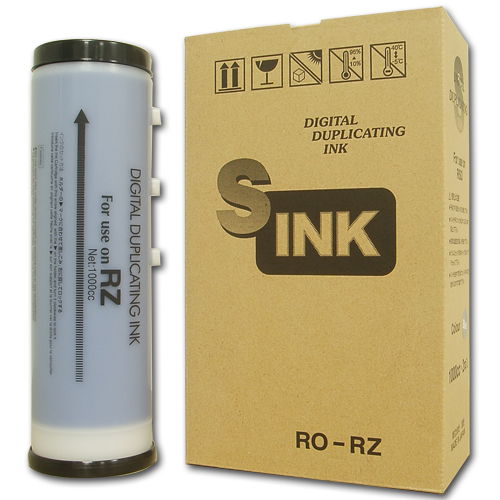 軽印刷機対応インク RO-RZ 汎用品 青 4本セット
