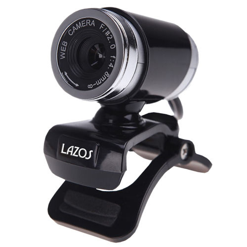 LMT Lazos WEBカメラ マイク内蔵 高画質 720pHD シルバー/ブラック L-WC-BS