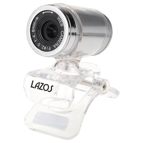 【送料弊社負担】LMT Lazos WEBカメラ マイク内蔵 高画質 720pHD シルバー/クリア L-WC-CS【他商品と同時購入不可】