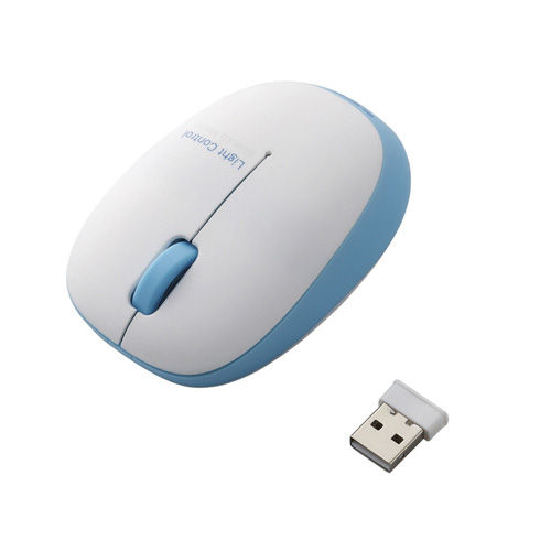 エレコム 無線マウス ワイヤレス BlueLEDマウス 2.4GHz ふわっと軽い 小型軽量 50g 3ボタン ブルー M-BL20DBBU
