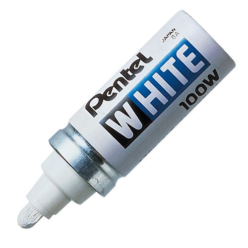 ぺんてる 油性ペン ホワイト 太字 白 X100-WD