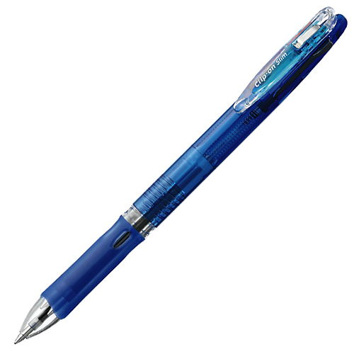 ゼブラ 多色油性ボールペン クリップオンスリム 3色 青軸 B3A5-BL
