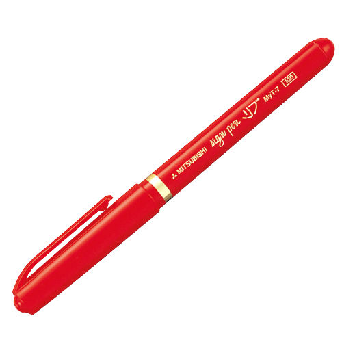 三菱鉛筆 リブ 水性サインペン 細字 丸芯 赤 MYT7.15