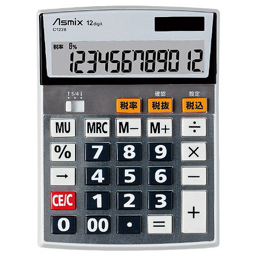 アスカ 電卓 ビジネス電卓 M C1228: OA機器・電池・家電－オフィス