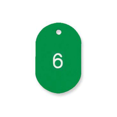 プラスチック番号札(番号入) 小 1～50番 グリーン