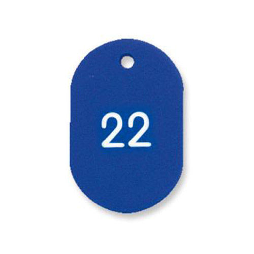 プラスチック番号札(番号入) 大 1～50番 ブルー