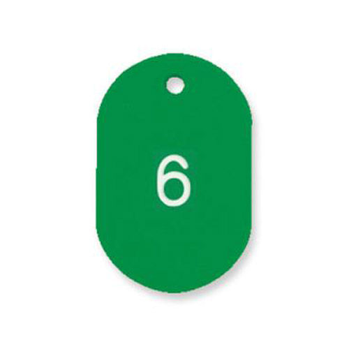 プラスチック番号札(番号入) 大 1～50番 グリーン