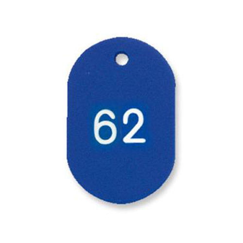 プラスチック番号札(番号入) 大 51～100番 ブルー