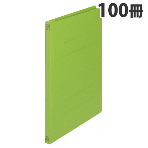 プラス フラットファイル A4S リーフグリーン 100冊 No.021N