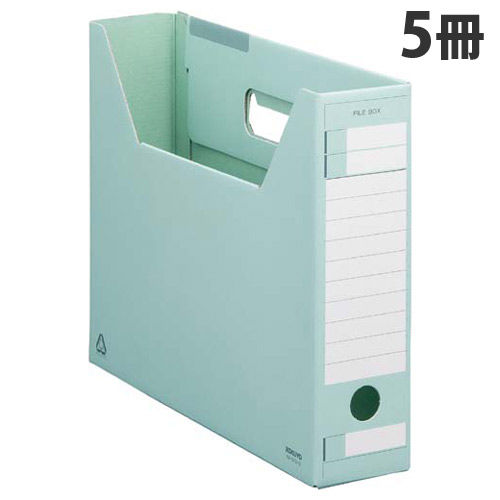 コクヨ ファイルボックス-FS ピースDタイプ 製補強 A4横 緑 5冊 A4-SFD-G