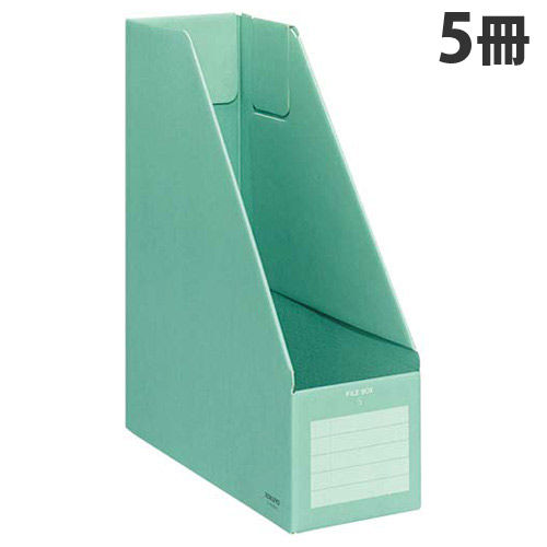 コクヨ ファイルボックス A4タテ 緑 5冊 ﾌ-E450G