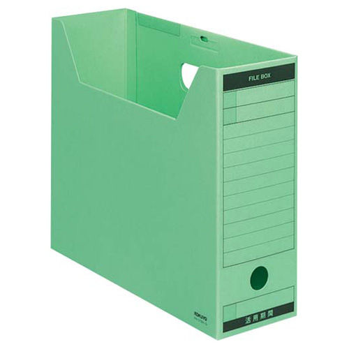 コクヨ ファイルボックス-FS ピースBタイプ 色厚板紙 A4横 グリーン 1冊 A4-LFB-G