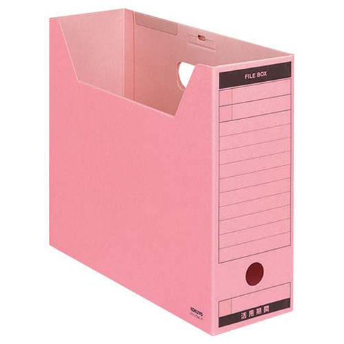 コクヨ ファイルボックス-FS ピースBタイプ 色厚板紙 A4横 ピンク 1冊 A4-LFB-P