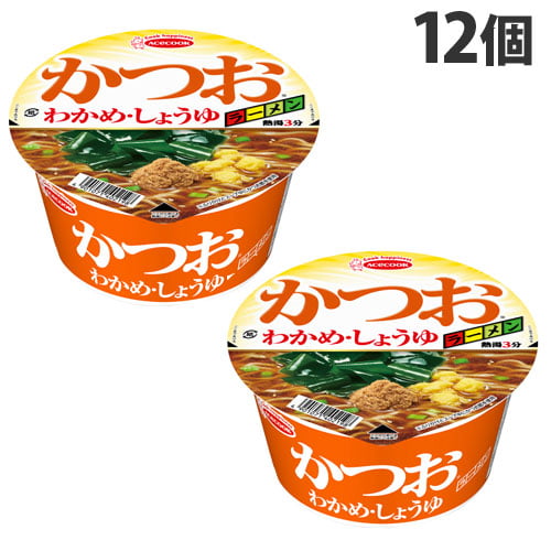 【賞味期限:24.03.12】エースコック かつおラーメン 74g×12個