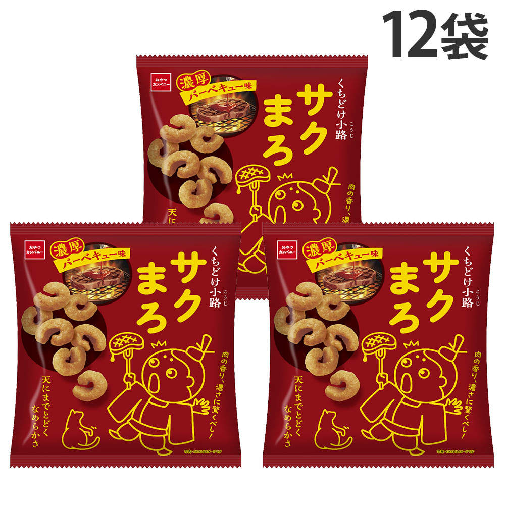 賞味期限:26.10.31 おやつカンパニー くちどけ小路サクまろ 濃厚バーベキュー味 52g 12袋