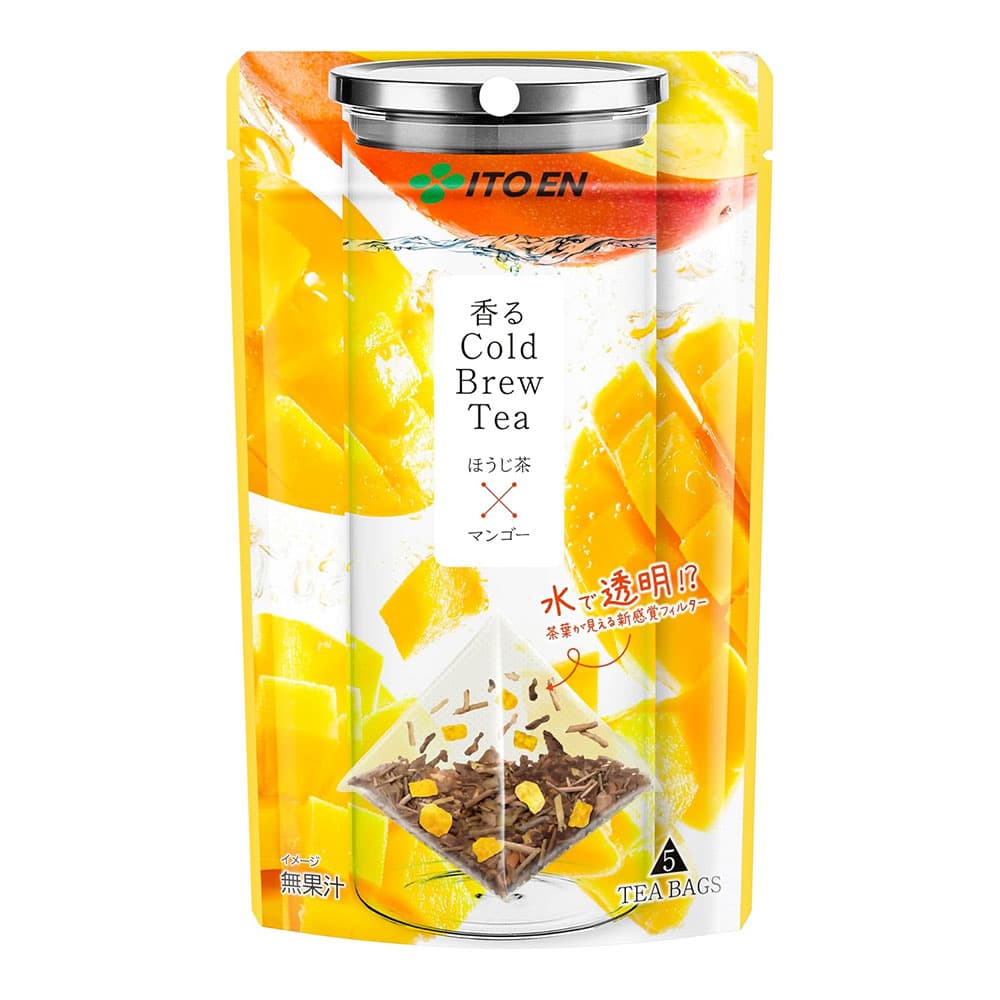 賞味期限:27.03.31 伊藤園 香るCold Brew Tea ほうじ茶×マンゴー ティーバッグ 5袋入