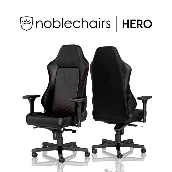 noblechairs ゲーミングチェア HERO レッド NBL-HRO-PU-BRD-SGL