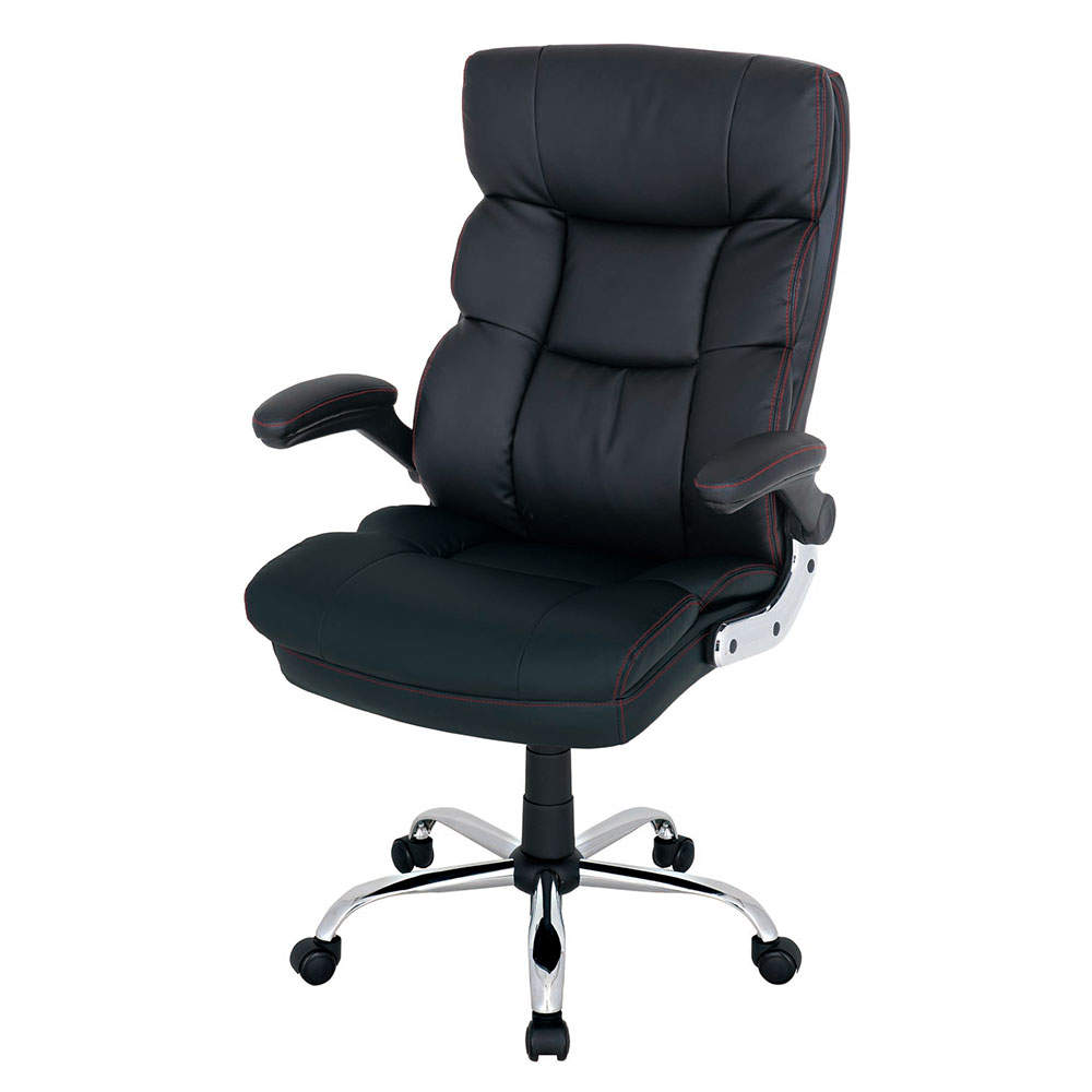 エグゼクティブチェア PUレザー オフィスチェア 肘掛け付 BMC-BK