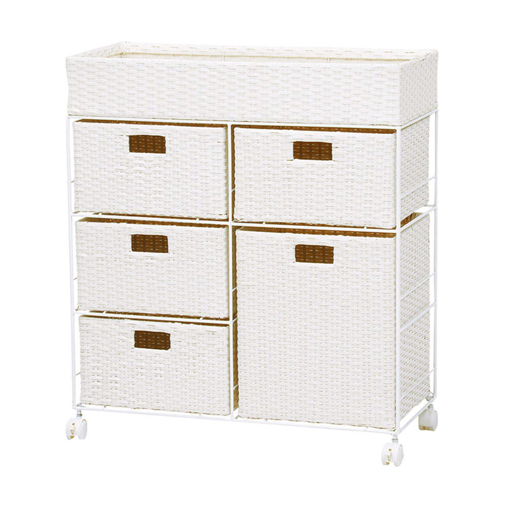 萩原 ランドリーラック ホワイト RAN-2417WH