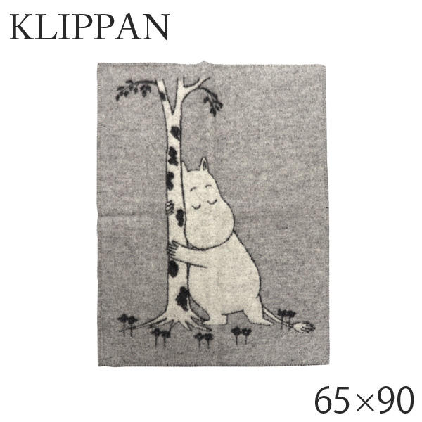 KLIPPAN クリッパン ウール ミニブランケット ムーミン ツリーハグ Moomin tree hug Grey 65×90