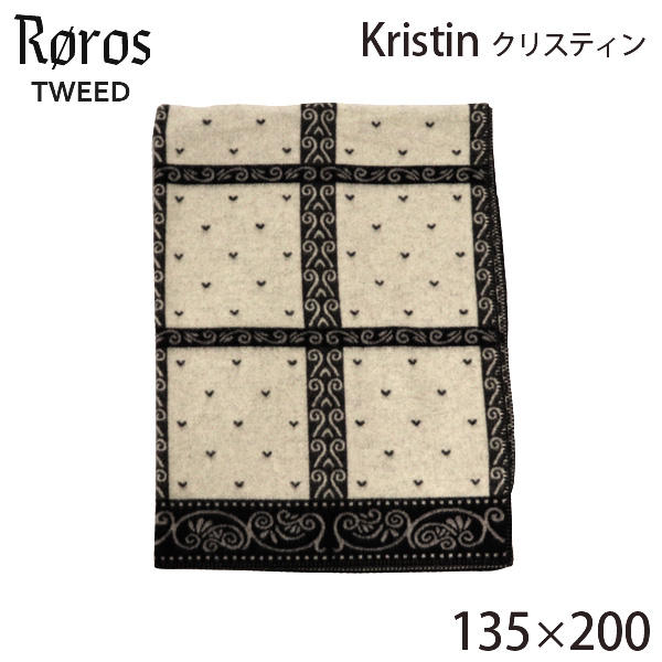 Roros Tweed ロロス ツイード Kristin クリスティン ラージ スロー ナチュラルグレー Natural-grey 135×200cm