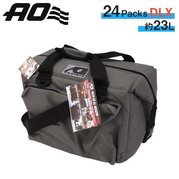 AO Coolers エーオークーラーズ 保冷バッグ 24Pack Deluxe Canvas Soft Cooler 24パック キャンバス DLX ソフト クーラー Charcol チャコール 23L