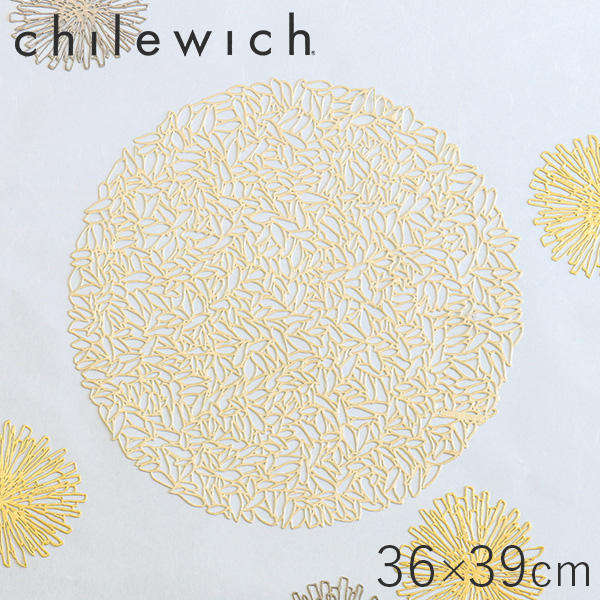 チルウィッチ Chilewich ランチョンマット ペタル Petal ラウンド 37cm シャンパン