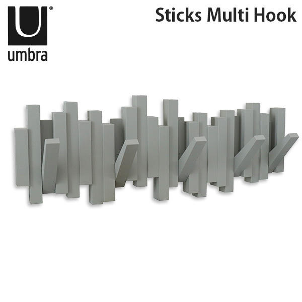 アンブラ Umbra コートハンガー スティックス マルチフック 5連 318211 Sticks Multi Hook グレー