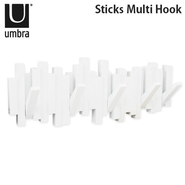 アンブラ Umbra コートハンガー スティックス マルチフック 5連 318211 Sticks Multi Hook ホワイト