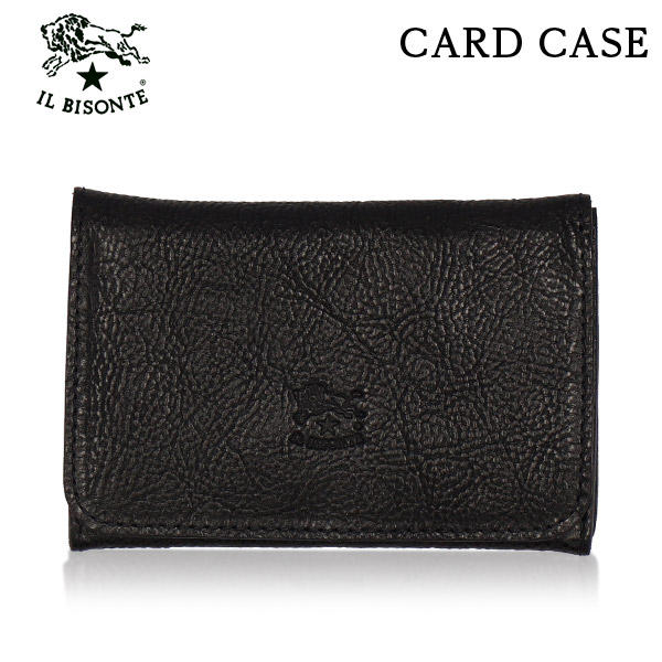 IL BISONTE イルビゾンテ CARD CASE カードケース NERO ブラック BK116 SCC004 名刺入れ PO0001