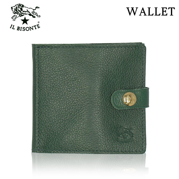 IL BISONTE イルビゾンテ BI-FOLD WALLET 財布 VERDE グリーン GR101 SBW015 二つ折り財布 PV0004