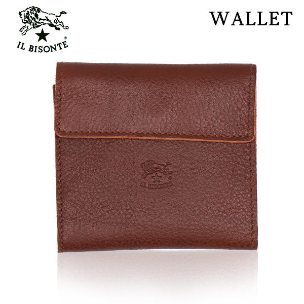 IL BISONTE イルビゾンテ MEDIUM WALLET 財布 MARRONE マルーン BW129 SMW022 二つ折り財布 PV0005