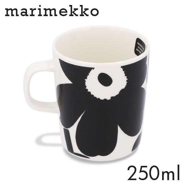 Marimekko マリメッコ Unikko ウニッコ マグ マグカップ 250ml ホワイト×ブラック