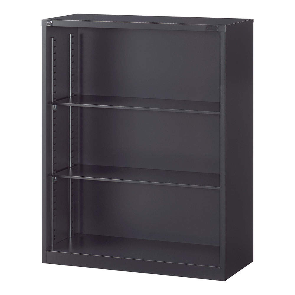 生興 ALZシリーズ オープン書庫 ブラック W880xD380×H1110mm ALZK-K34