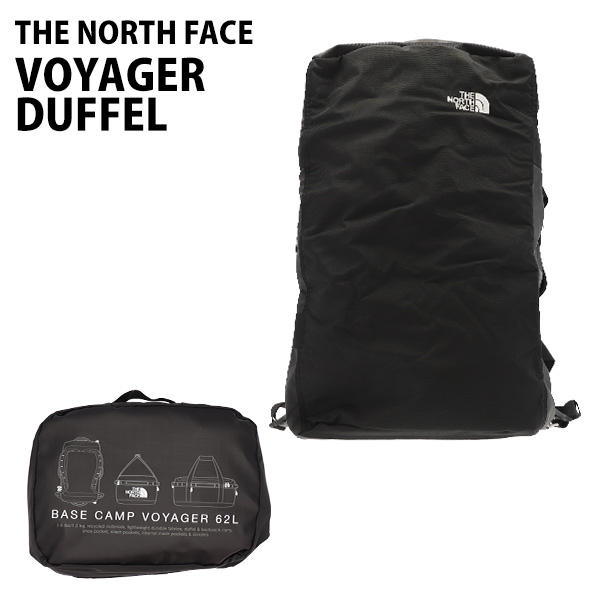 THE NORTH FACE ノースフェイス バックパック BASE CAMP VOYAGER DUFFEL ベースキャンプ ボイジャー ダッフル 62L ブラック×ホワイト