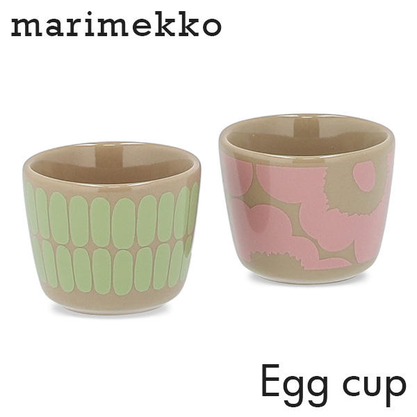 Marimekko マリメッコ Alku アルク エッグカップ 2個セット テラ×ミント×ピンク